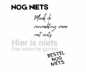 Nog niets